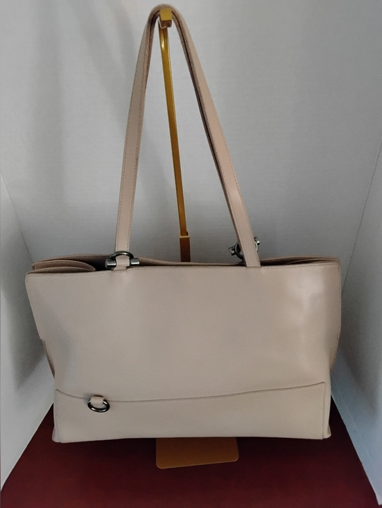Furla Handbags - Furla Cream Leather Soft Pink Tote Bag